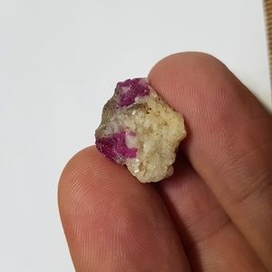 12.55ct afghan red ruby crystal on matrix specimen